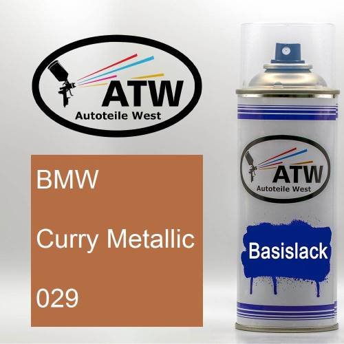 BMW, Curry Metallic, 029: 400ml Sprühdose, von ATW Autoteile West.